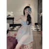 Tặng Chip Váy Ngủ Hai Dây Ren Xuyên Thấu Nơ Ngực Sexy QC Loại 1 Giá 195.000 Xíu Sleepwear 6