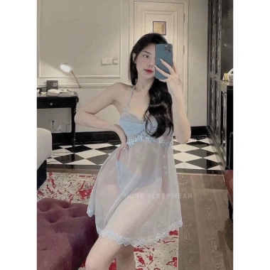 Tặng Chip Váy Ngủ Hai Dây Ren Xuyên Thấu Nơ Ngực Sexy QC Loại 1 Giá 195.000 Xíu Sleepwear 6 Tặng Chip Váy Ngủ Hai Dây Ren Xuyên Thấu Nơ Ngực Sexy QC Loại 1 Giá 195.000 Xíu Sleepwear 6