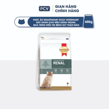 Tặng cốc đong hạt - Thức ăn mèo suy thận SMARTHEART GOLD 400g - Giá 154,850₫ Tặng cốc đong hạt - Thức ăn mèo suy thận SMARTHEART GOLD 400g - Giá 154,850₫
