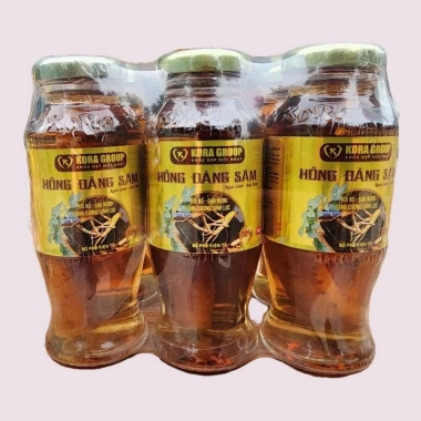 Tăng cường sức khỏe Hồng Đảng Sâm Kora Group 30% giải rượu, hộp 5 chai và lốc 6 chai 450.000 VND