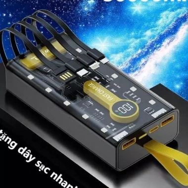 Tặng dây sạc nhanh - Sạc dự phòng PD120W 50.000mAh, pin dự phòng màn hình LED tích hợp, chỉ 218.000₫