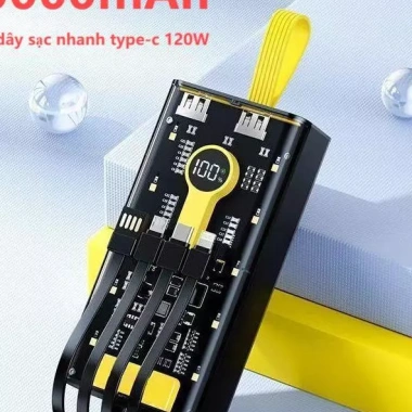 Tặng dây sạc nhanh - Sạc dự phòng PD120W 50.000mAh, pin dự phòng màn hình LED tích hợp, chỉ 218.000₫