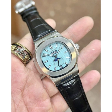 Tặng Hộp Đồng Hồ Nam Patek Philipp PA525 40mm Viền Trơn Dây Da Automatic Nhật 8 Tặng Hộp Đồng Hồ Nam Patek Philipp PA525 40mm Viền Trơn Dây Da Automatic Nhật 8
