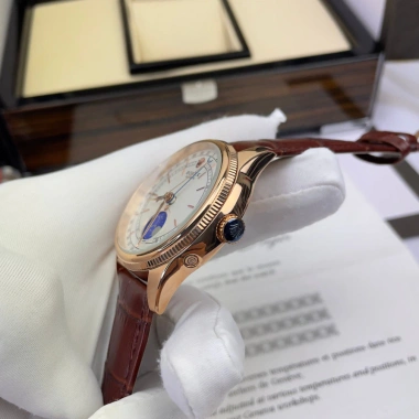 Tặng Hộp Đồng Hồ Nam RoLex SunMoon 40mm Trăng Sao 4 Kim Máy Cơ Nhật Bảo Hành 2 Năm 5