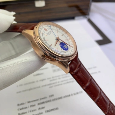 Tặng Hộp Đồng Hồ Nam RoLex SunMoon 40mm Trăng Sao 4 Kim Máy Cơ Nhật Bảo Hành 2 Năm 6