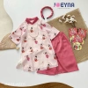 Tặng Kèm Bờm Set Áo Dài Bé Gái Tơ Lụa Cô Tiên Joeyna - Lụa Cao Cấp, Áo Dài Tết 425k 9