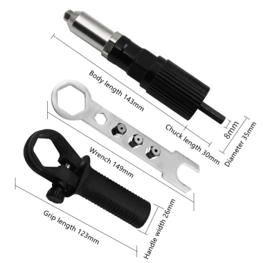 Tặng kèm đinh rive nhôm - Bộ đầu kít rút đinh có tay cầm 222, giá chỉ 178.000₫ 8