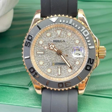 Tặng kèm hộp Đồng hồ nam Rolex Yacht Master 41mm máy cơ Nhật Bản full đá CZ dây silicone - Giá ưu đãi 3,5 triệu Tặng kèm hộp Đồng hồ nam Rolex Yacht Master 41mm máy cơ Nhật Bản full đá CZ dây silicone - Giá ưu đãi 3,5 triệu