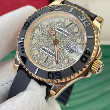 Tặng kèm hộp Đồng hồ nam Rolex Yacht Master 41mm máy cơ Nhật Bản full đá CZ dây silicone - Giá ưu đãi 3,5 triệu 5 Tặng kèm hộp Đồng hồ nam Rolex Yacht Master 41mm máy cơ Nhật Bản full đá CZ dây silicone - Giá ưu đãi 3,5 triệu 5