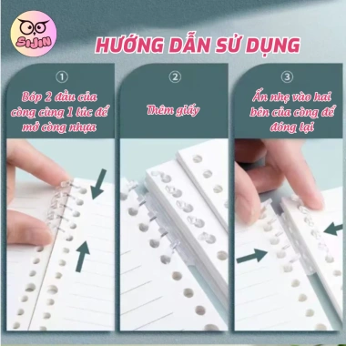 Tặng Kèm Sticker Sổ Còng A5 120 Trang Không Hoạ Tiết, Bìa 10 Chấu Khuyết Còng Giá chỉ 30k