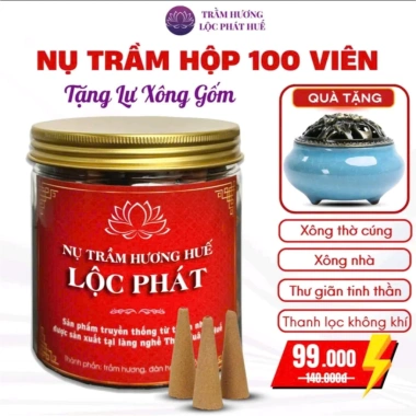 Tặng Lư Xông 100 viên Nụ Trầm Hương Thiên Nhiên Lộc Phát, xông nhà, khử ẩm mốc, 79.000