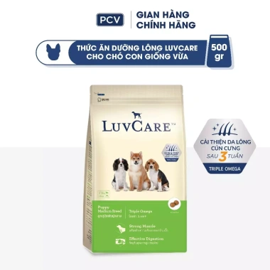 Tặng lược chải lông Luvcare Thức ăn hạt cho chó con giống vừa 500g/2kg giá ưu đãi 61.200 VND 5