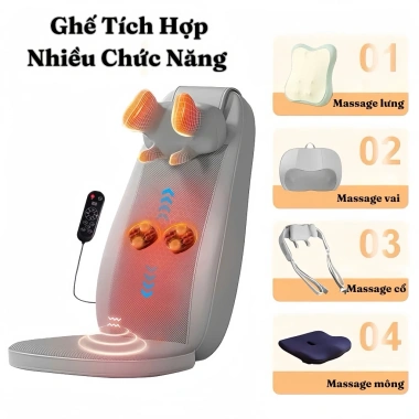 Tặng Máy Đấm Lưng - Đệm Ghế Massage Toàn Thân RL 28 Plus, Giảm Giá Đến 1.345.000 VND, Massage Lưng Cổ Vai Gáy 10