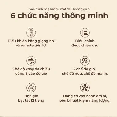 Tặng Máy Massage 700K - Quạt Tuần Hoàn AI Paveden PCF-18RHB, Điều Khiển Giọng Nói, Giá chỉ 1.29tr 3