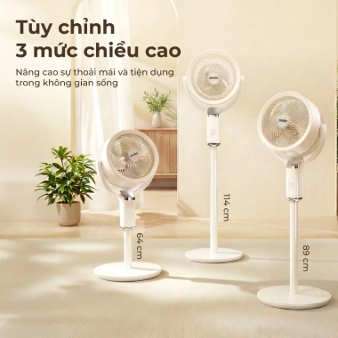 Tặng Máy Massage 700K - Quạt Tuần Hoàn AI Paveden PCF-18RHB, Điều Khiển Giọng Nói, Giá chỉ 1.29tr 5
