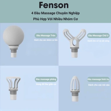 Tặng Túi Chống Sốc Máy Massage Cầm Tay Fenson AI Cảm Biến Lực Thư Giãn Cơ - BH 1 Năm Giá 175k 8