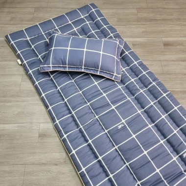 Tặng túi PVC + Bộ nệm gối văn phòng gấp gọn Kimhome, trải sàn 1 người, giá chỉ 450.000₫