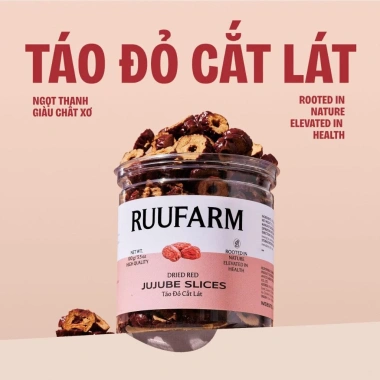 Táo đỏ cắt lát sấy khô 100g RUUFARM – 55.000đ, giàu dinh dưỡng, snack tự nhiên