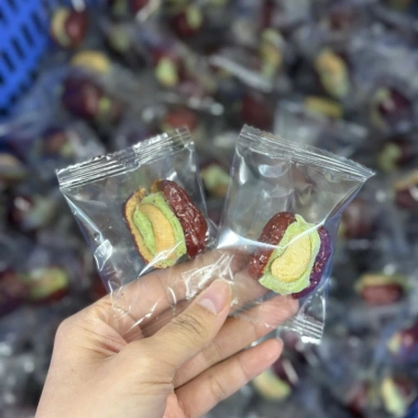 Táo Đỏ Kẹp Sữa Lạc Đà Masmallow Nhân Hạt Điều Bánh kẹo tết A Leaf Foods 500g-1kg
