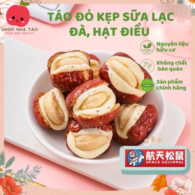 Táo Đỏ Kẹp Sữa Lạc Đàn Nhân Hạt Điều – Phi Hành Gia, Giảm 22% Chỉ 57.500₫