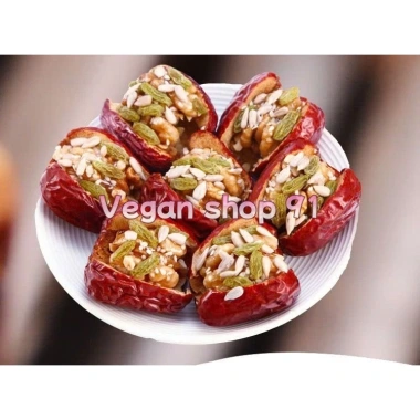 Táo Đỏ Tân Cương 500g - Hạt mè, hướng dương, đậu phộng, nho khô, óc chó - Đồ ăn vặt thuần chay, quà tặng 115k