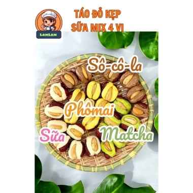 Táo đỏ Tân Cương kẹp sữa nhân hạt điều 1kí – Ngon, chất lượng, giảm giá 20%