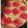 Tập 100 tem tag chữ thư pháp - Trang trí giỏ quà Tết 2.026, làm đồ handmade, chỉ 14.000₫