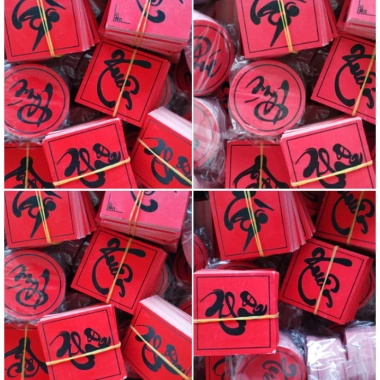 Tập 100 tem tag chữ thư pháp - Trang trí giỏ quà Tết 2.026, làm đồ handmade, chỉ 14.000₫ 3