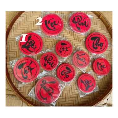 Tập 100 tem tag chữ thư pháp - Trang trí giỏ quà Tết 2.026, làm đồ handmade, chỉ 14.000₫ 6