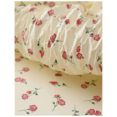 Tập 20 tờ giấy gói hoa ánh ngọc trai, mếch nến, giấy nhăn, giấy vò - Giá 17.000₫