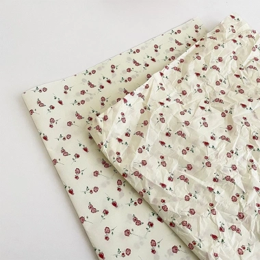 Tập 20 tờ Giấy nhăn họa tiết hoa nhí, nơ, lót mếch nến, giấy vò - Giá 26.000đ