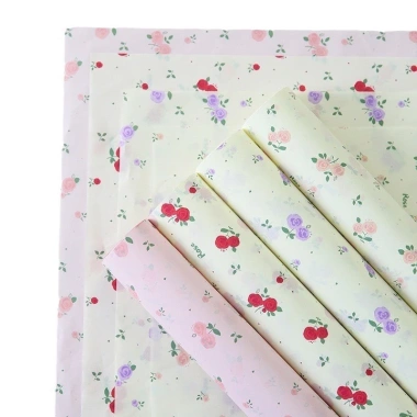 Tập 20 tờ Giấy nhăn họa tiết hoa nhí, nơ, lót mếch nến, giấy vò - Giá 26.000đ