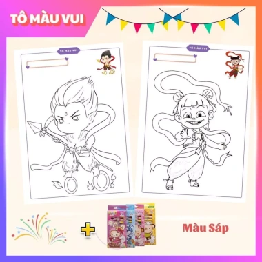 Tập 20 tranh tô màu Natra giấy dày A4/A5 - Đồ chơi giáo dục sáng tạo cho bé 2 Tập 20 tranh tô màu Natra giấy dày A4/A5 - Đồ chơi giáo dục sáng tạo cho bé 2