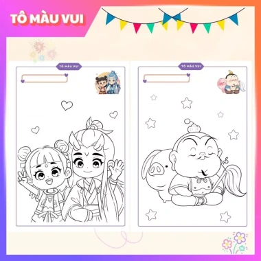 Tập 20 tranh tô màu Natra giấy dày A4/A5 - Đồ chơi giáo dục sáng tạo cho bé 4 Tập 20 tranh tô màu Natra giấy dày A4/A5 - Đồ chơi giáo dục sáng tạo cho bé 4