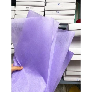 Tập 50 tờ giấy Mếch Lụa trơn gói hoa 60x60cm - Giá chỉ 17.500 VND giảm mạnh 4