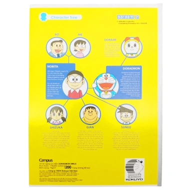 Tập B5 Doraemon Smile - Kẻ Ngang Có Chấm 200 Trang 70gsm Campus NB-BDSM200 Màu Vàng Giá chỉ 159.000₫ 5 Tập B5 Doraemon Smile - Kẻ Ngang Có Chấm 200 Trang 70gsm Campus NB-BDSM200 Màu Vàng Giá chỉ 159.000₫ 5