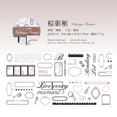 Tạp chí GO 5x200cm Washi Masking Tape - Die-Cut PET Sticker cho Scrapbooking, Junk Journal, Planner DIY, giảm còn 31.570đ