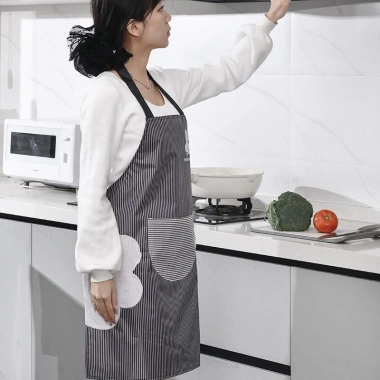 Tạp dề chống thấm nước, thấm dầu, túi lớn đựng đồ và khăn lau tay thời trang Hàn Quốc – Giá chỉ 75.400₫