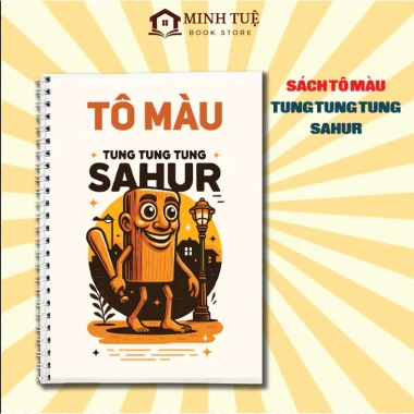 Tập Tô Màu Tung Tung Tung Sahur Bé – Giấy Dày Không Lem, Hình Dễ Thương, Giá 50.000