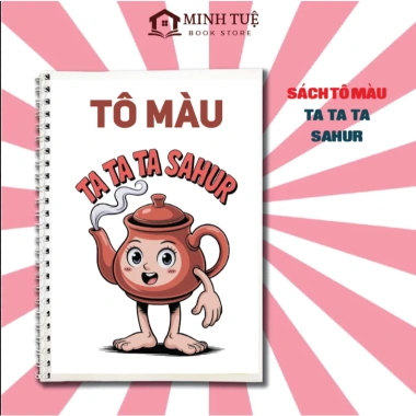 Tập Tô Màu Tung Tung Tung Sahur Bé – Giấy Dày Không Lem, Hình Dễ Thương, Giá 50.000