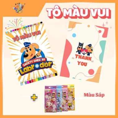 Tập Tranh Tô Màu Cảnh Sát Trưởng Labrador Dũng Cảm - Đồ Chơi Mỹ Thuật Cho Bé