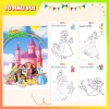 Tập tranh tô màu công chúa Disney giấy dày A4/A5 - Đồ chơi giáo dục cho bé gái