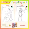 Tập tranh tô màu công chúa Disney giấy dày A4/A5 - Đồ chơi giáo dục cho bé gái 2