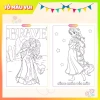 Tập tranh tô màu công chúa Disney giấy dày A4/A5 - Đồ chơi giáo dục cho bé gái 4
