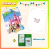 Tập tranh tô màu công chúa Disney giấy dày A4/A5 - Đồ chơi giáo dục cho bé gái 9