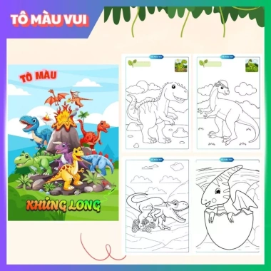 Tập tranh tô màu Khủng Long Siêu To - Giá ưu đãi 39.200đ, sáng tạo cho bé