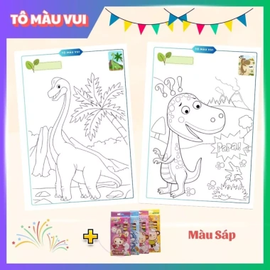 Tập tranh tô màu Khủng Long Siêu To - Giá ưu đãi 39.200đ, sáng tạo cho bé