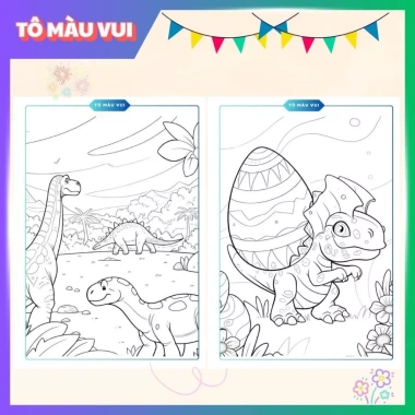 Tập tranh tô màu Khủng Long Siêu To - Giá ưu đãi 39.200đ, sáng tạo cho bé