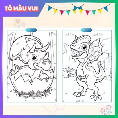 Tập tranh tô màu Khủng Long Siêu To - Giá ưu đãi 39.200đ, sáng tạo cho bé