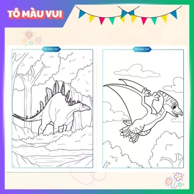 Tập tranh tô màu Khủng Long Siêu To - Giá ưu đãi 39.200đ, sáng tạo cho bé